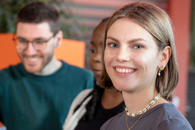 Students smiling